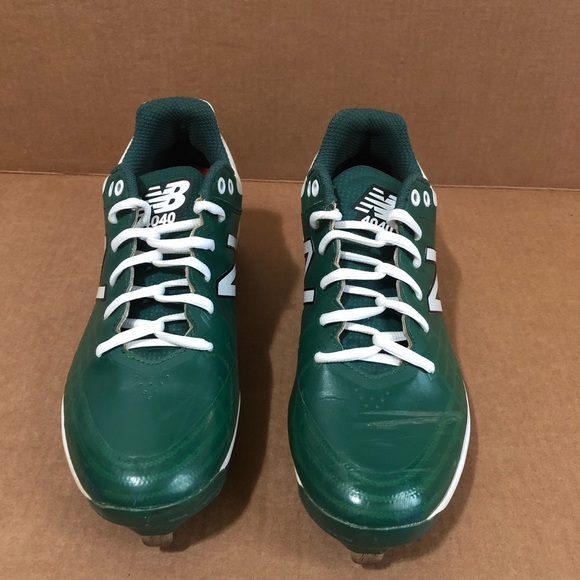 New Balance Softball Cleats Green White Unisex Men Size 6W. - Picture 2 of 13